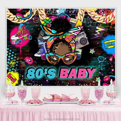 Lofaris Rock And Roll 80S Baby Dance Birthday Backdrop