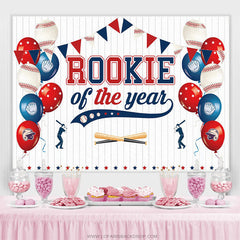 Lofaris Rookie of the Year Baseball Boys Birthday Backdrop