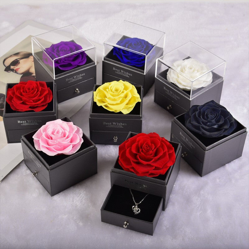 Lofaris Rose Flower Jewelry Box Valentines Day Gifts