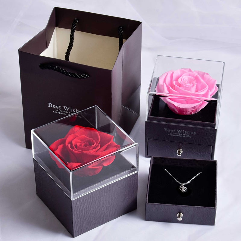 Lofaris Rose Flower Jewelry Box Valentines Day Gifts