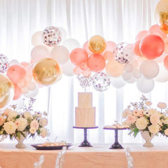 Lofaris Rose Gold 125 Pack DIY Balloon Arch Kit | Garland Party Decorations - Pink