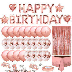 Lofaris Rose Gold Birthday Balloon Decoration for Girls Women