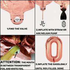 Lofaris Rose Gold Birthday Balloon Decoration for Girls Women