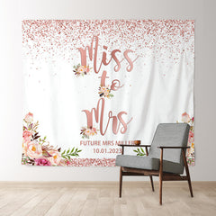 Lofaris Rose Gold Bokeh Sweet Floral Theme Wedding Backdrop