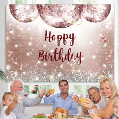 Lofaris Rose Gold Diamond Happy Birthday Backdrop to the Girl