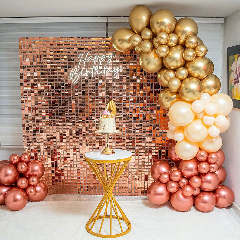 Lofaris Dark Gold Shimmer Wall Panels | Wedding Event Party Decorations