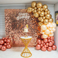Lofaris Dark Gold Shimmer Wall Panels | Wedding Event Party Decorations