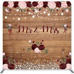 Lofaris Rose Wood Glitter Double-Sided Backdrop for Wedding