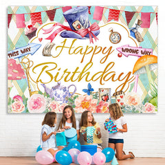 Lofaris Roses Cards Magician Cartoon Themed Birthday Backdrop