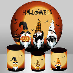 Lofaris Round Faceless Doll Happy Halloween Backdrop For Party