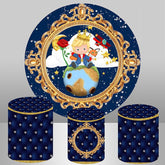 Lofaris Royal Little Prince Round Backdrop For Baby Shower