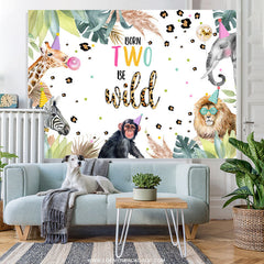 Lofaris Safari Born Two Be Wild Animal Theme Birthday Backdrop