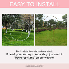 Lofaris Safari Pink Theme Wild One Circle Birthday Backdrop