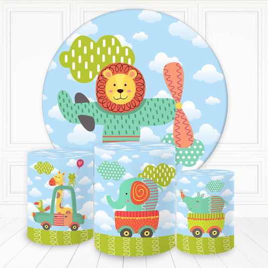 Lofaris Safari With Different Transport Round Backdrop Kit