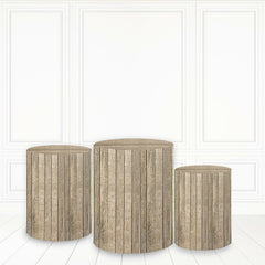 Lofaris Safari Wooden Theme Cake Table Cover Khaki Birthday Pedestal