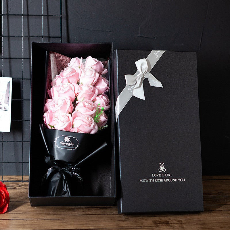 Lofaris Scented Rose Flower Bath Soap Box Valentines Day Gift
