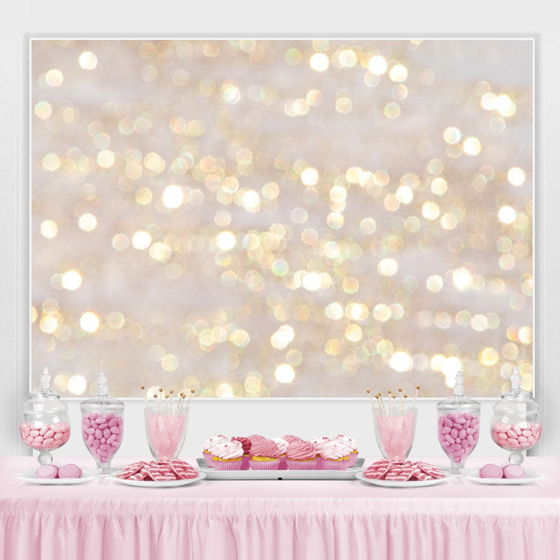 Lofaris Sequins Gold Glitter Bokeh Birthday Backdrop for Party Decor