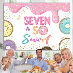 Lofaris Seven Is So Sweet Candyland Happy Birthday Backdrop