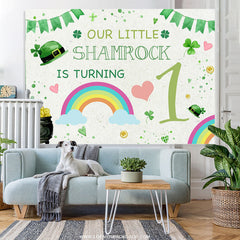Lofaris Shamerock Is Turning 1 Rainbow Birthday Backdrop