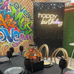 Lofaris Mirror Sequin Backdrop For Bridal Shower Baby Birthday