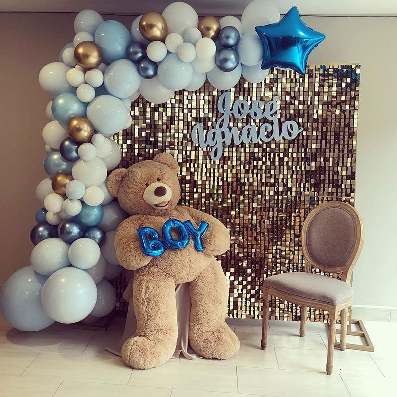 Lofaris Mirror Sequin Backdrop For Bridal Shower Baby Birthday