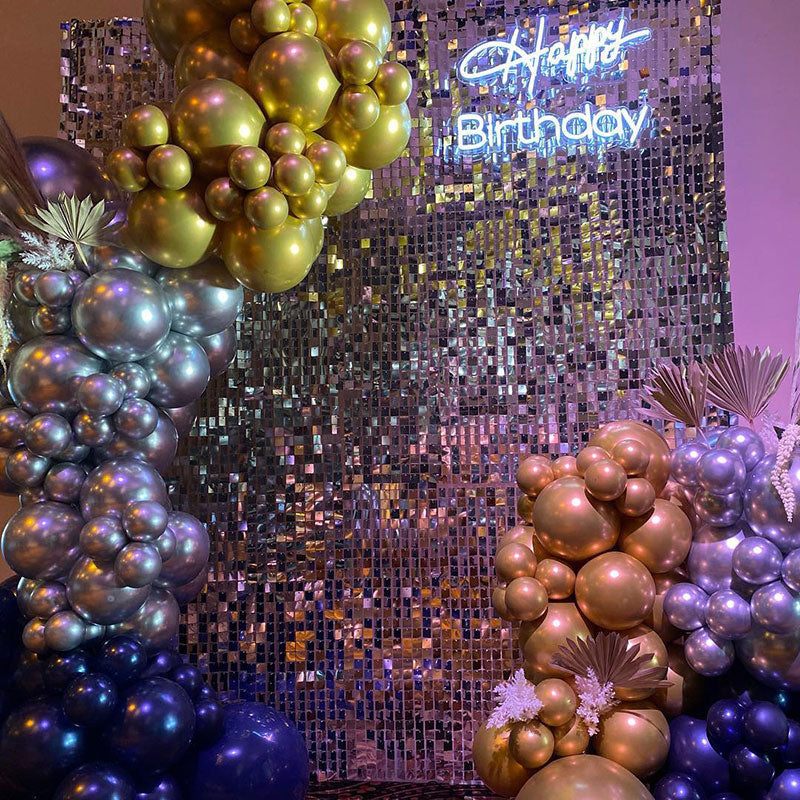 Lofaris Shimmer Panels Wall Backdrop Party Decoration For House Birthday Dancing