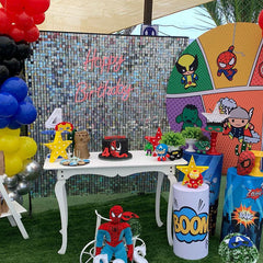 Lofaris Mirror Sequin Backdrop Decoration For Grades Party