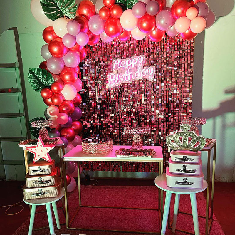 Lofaris Mirror Sequin Backdrop Decoration For Party House Indoor