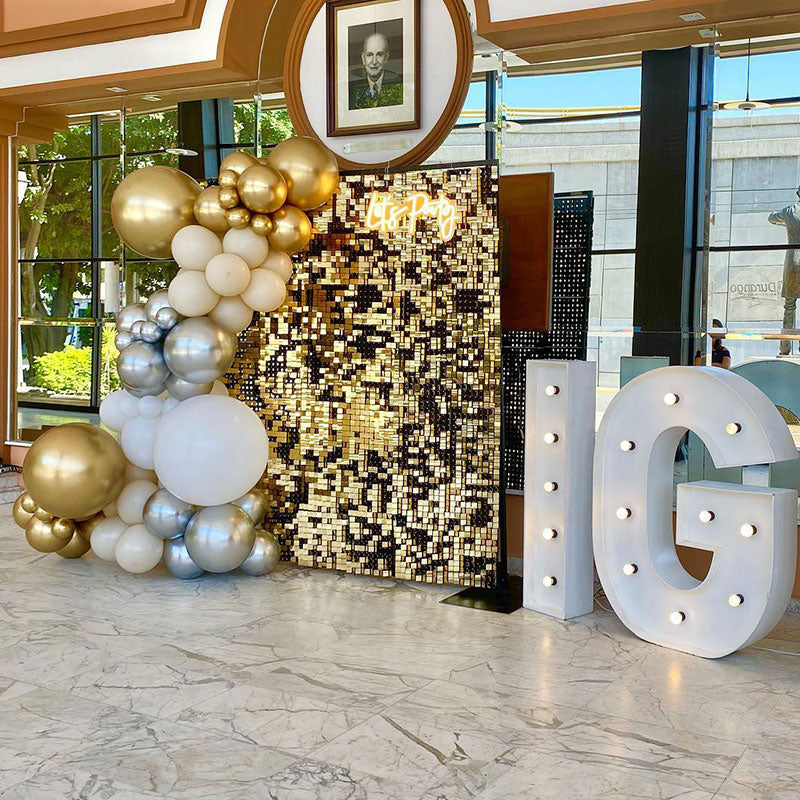 Lofaris DIY Sequin Shimmer Wall Panels For Grades Glitter Party Favor