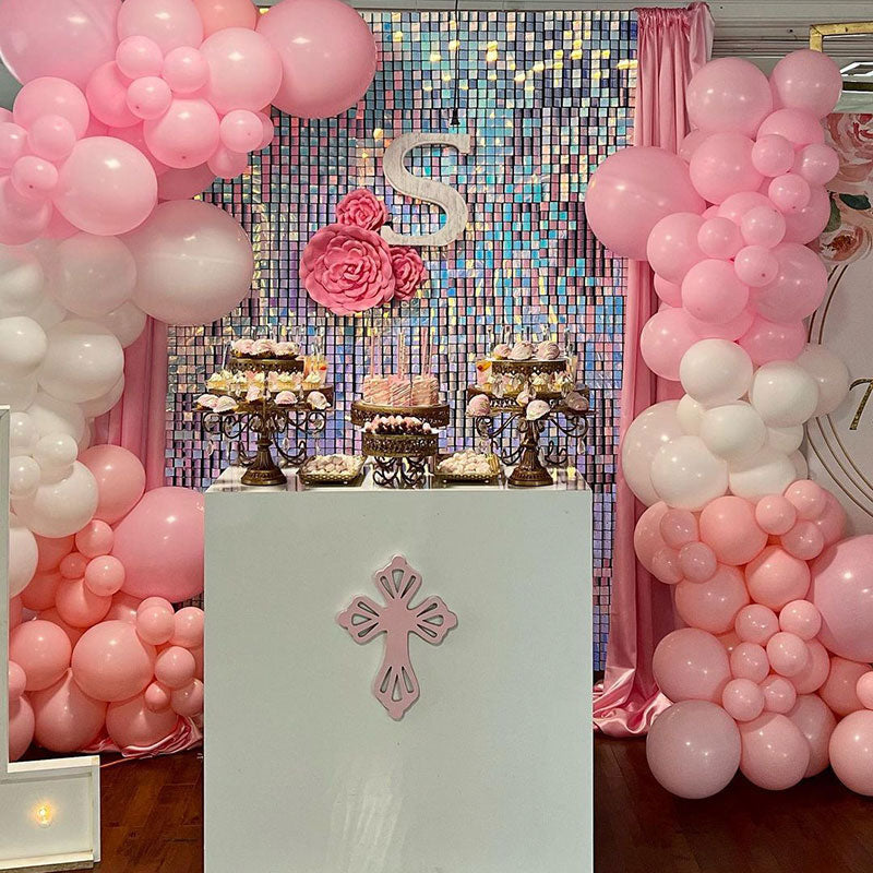 Lofaris Shimmer Mirror Sequin Tile Panel Best For Baby Shower Brithday