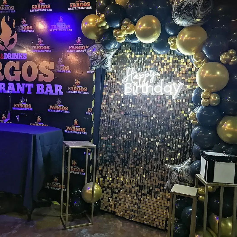 Lofaris Shimmer Backdrop Sequin Wall Panel For Birthday Party Supplies