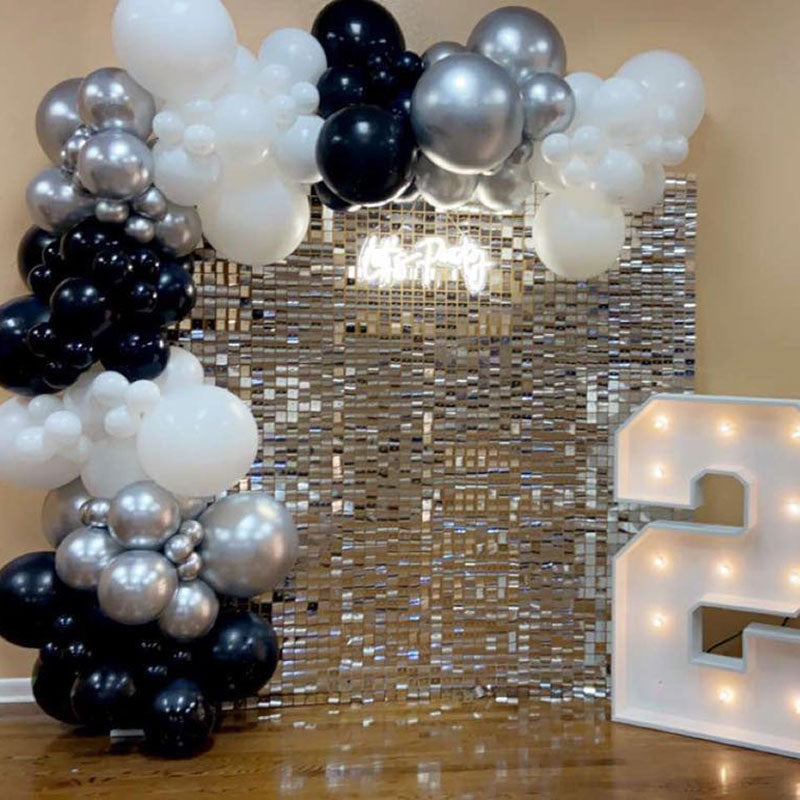 Lofaris Shimmer Wall Panels Sequin Sequence Backdrop For Tea Party Decor