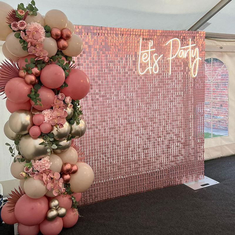 Lofaris Shimmer Wall Panels Sequin Sequence Backdrop For Tea Party Decor