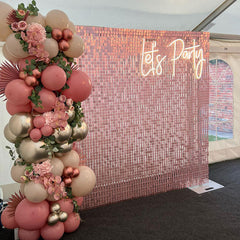 Lofaris Shimmer Wall Panels Sequin Sequence Backdrop For Tea Party Decor