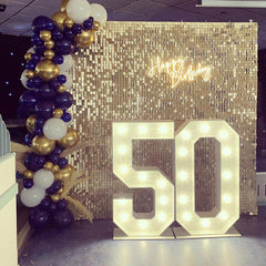 Lofaris Shimmer Wall Panels Sequin Backdrop Decor For Wedding Anniversary
