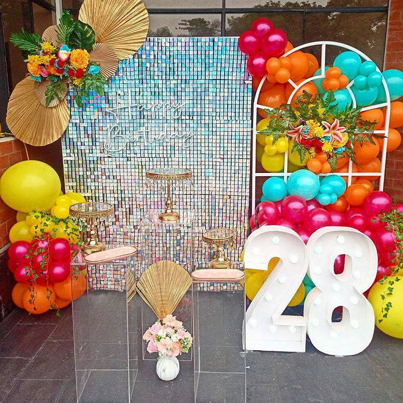 Lofaris Shimmer Wall Panels Sequins Backdrop For Events Home Decoration