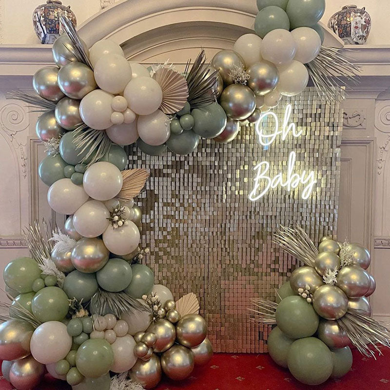 Lofaris Shimmer Wall Panels Sequins Glitter Backdrop for Party Events House Decor