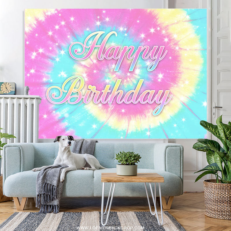 Lofaris Shiny Graffiti Themed Lovely Happy Birthday Backdrop
