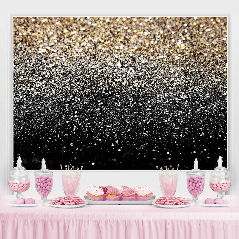 Lofaris Silver And Golden Snowy Bokeh Winter Backdrop