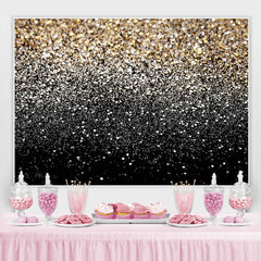 Lofaris Silver And Golden Snowy Bokeh Winter Backdrop