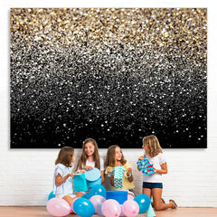 Lofaris Silver And Golden Snowy Bokeh Winter Backdrop