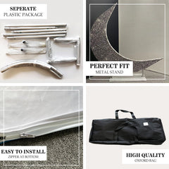 Lofaris Silver Glitter Moon Shaped Arch Backdrop For Party Decor