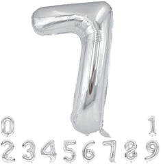 Lofaris Silver Large Giant Foil Mylar 40 Inch Number Balloons for Party