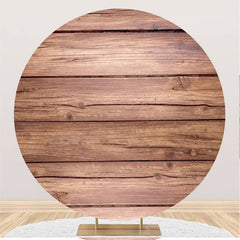 Lofaris Simple And Wooden Circle Backdrop For Birthday Party