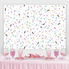 Lofaris Simple Colorful Dots Stars White Backdrop for Birthday