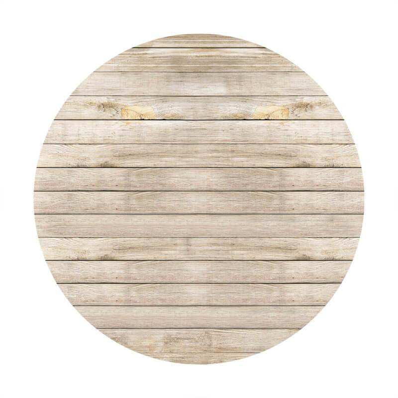Lofaris Simple Custom Circle Wood Baby Shower Backdrop For Boy