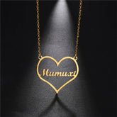 Lofaris Simple Custom Love 18k Gold Plated Name Necklace