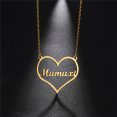 Lofaris Simple Custom Love 18k Gold Plated Name Necklace