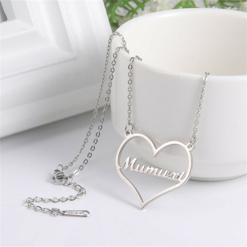 Lofaris Simple Custom Love 18k Gold Plated Name Necklace