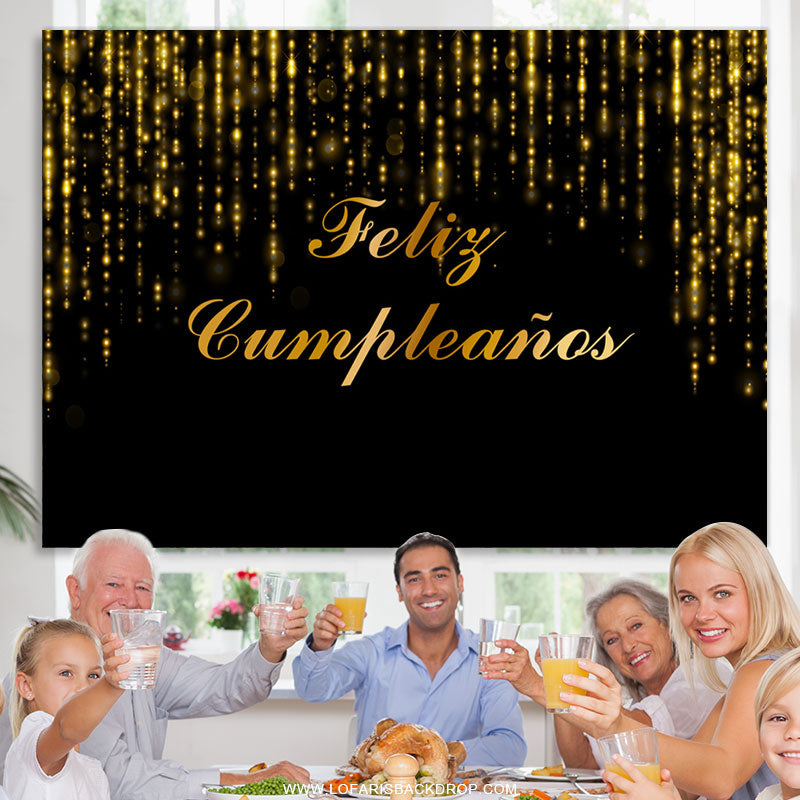 Lofaris Simple Dark Color Bokeh Lines Birthday Backdrop
